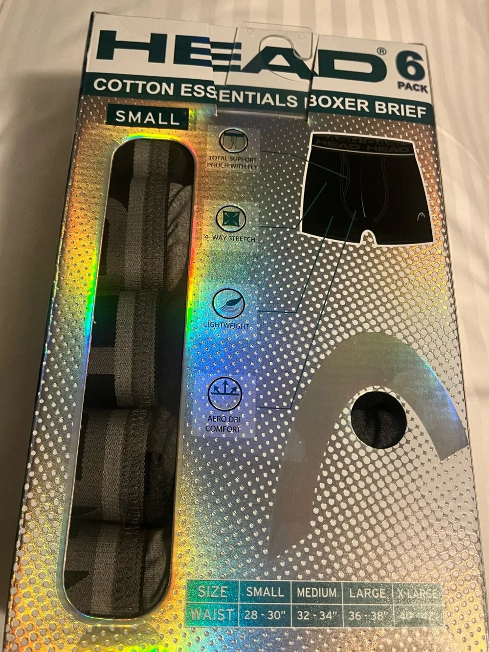 BNIB HEAD 6 Boxers Briefs Men’s Small